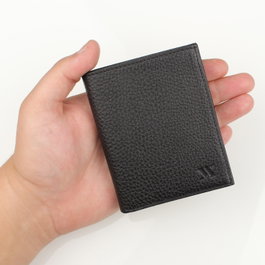 Zoozie Bags Billetera de Cuero Genuino Negra